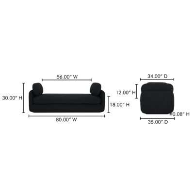 Scout Daybed Black FO-1009-02 FO 1009 02 70