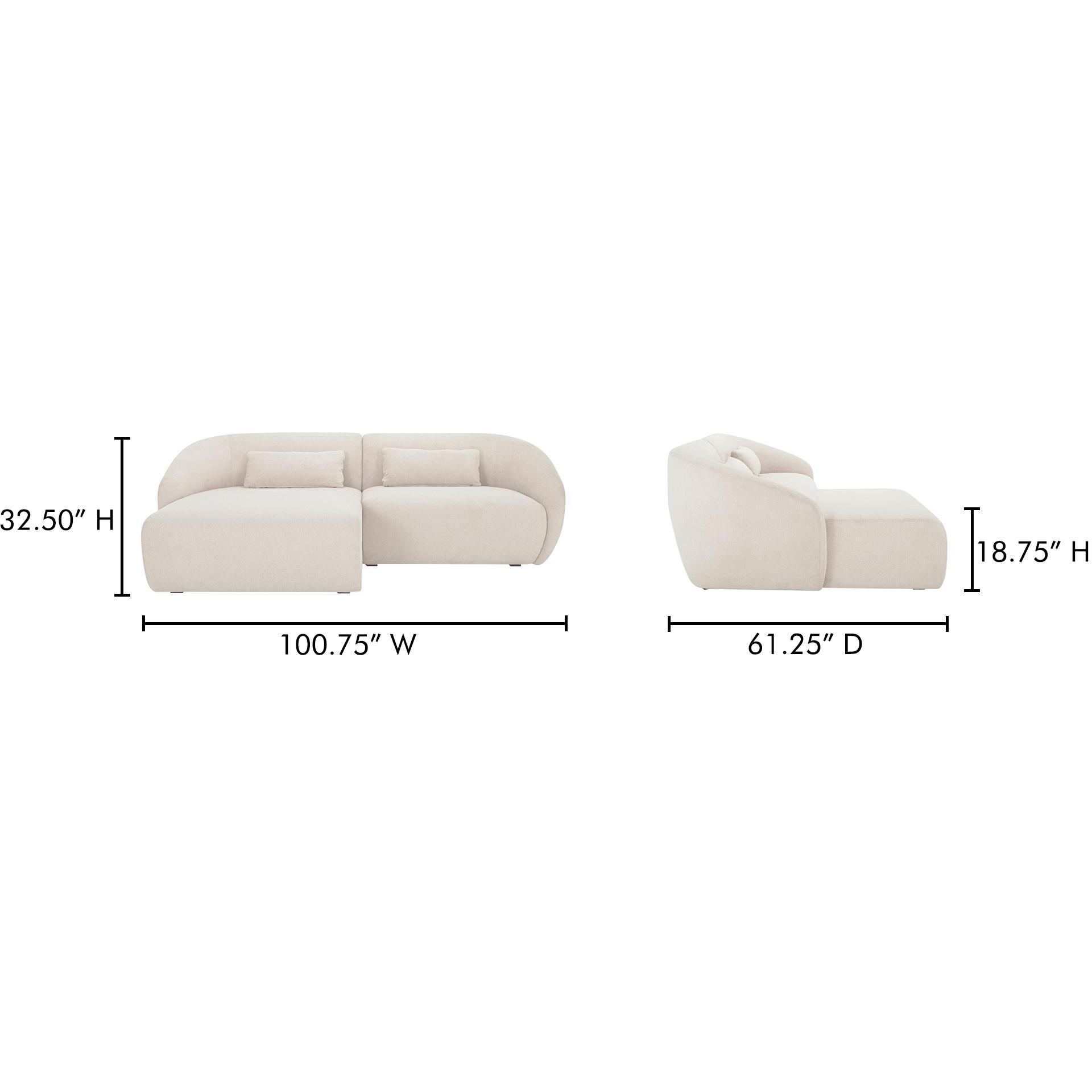 Amelia Nook Modular Left Sectional Warm White 9 Amelia Nook Modular Left Sectional Warm White - Image 9