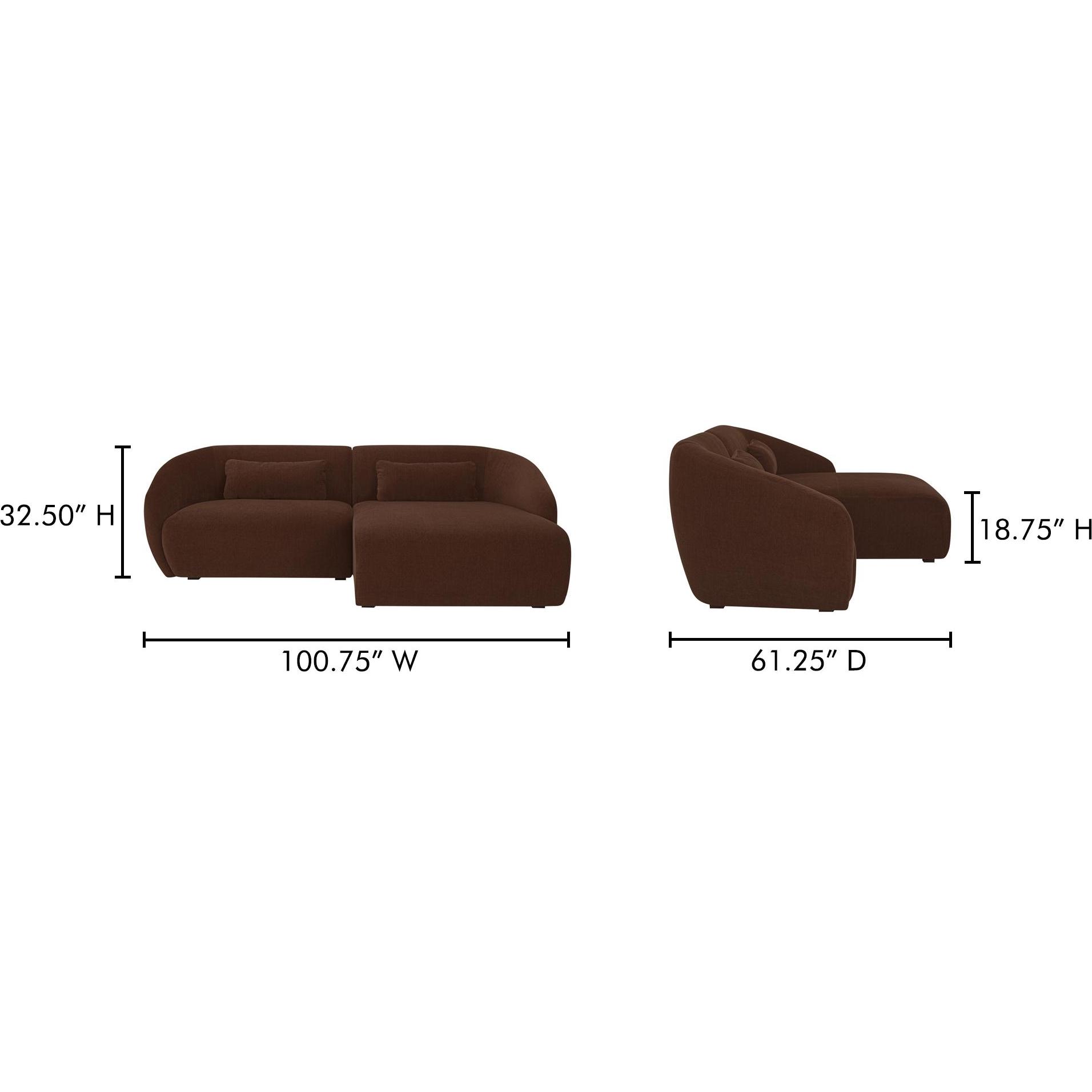 Amelia Nook Modular Right Sectional Chestnut 9 Amelia Nook Modular Right Sectional Chestnut - Image 9