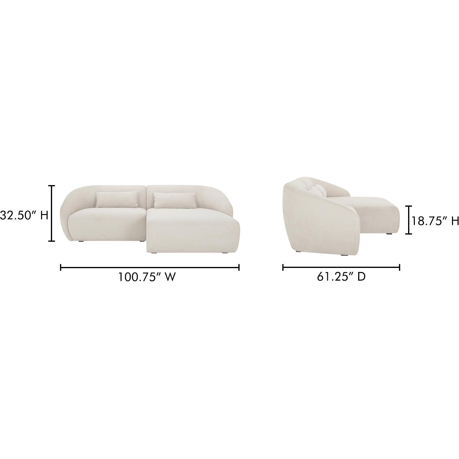 Amelia Nook Modular Right Sectional Warm White 9 Amelia Nook Modular Right Sectional Warm White - Image 9