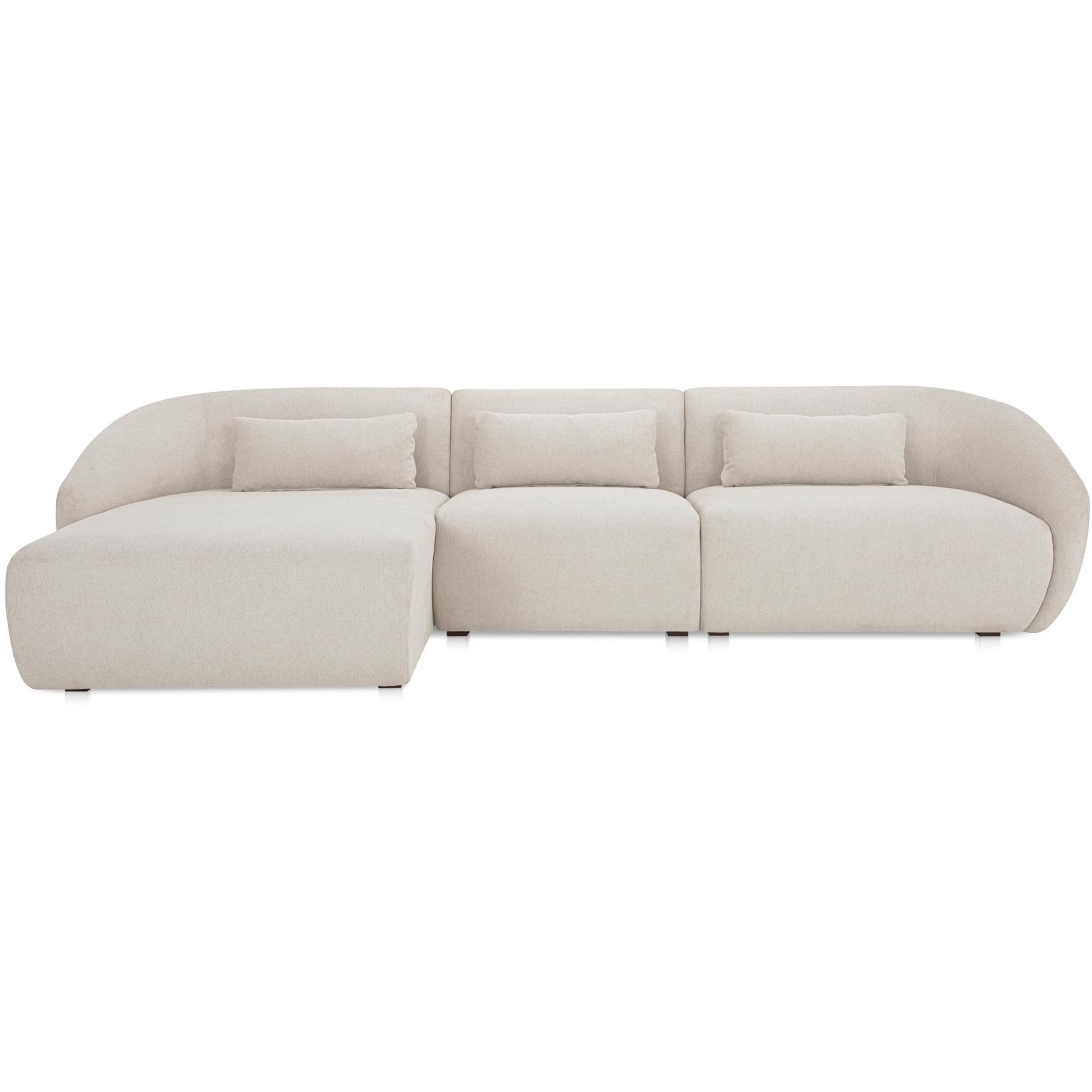 Amelia Lounge Modular Left Sectional Warm White