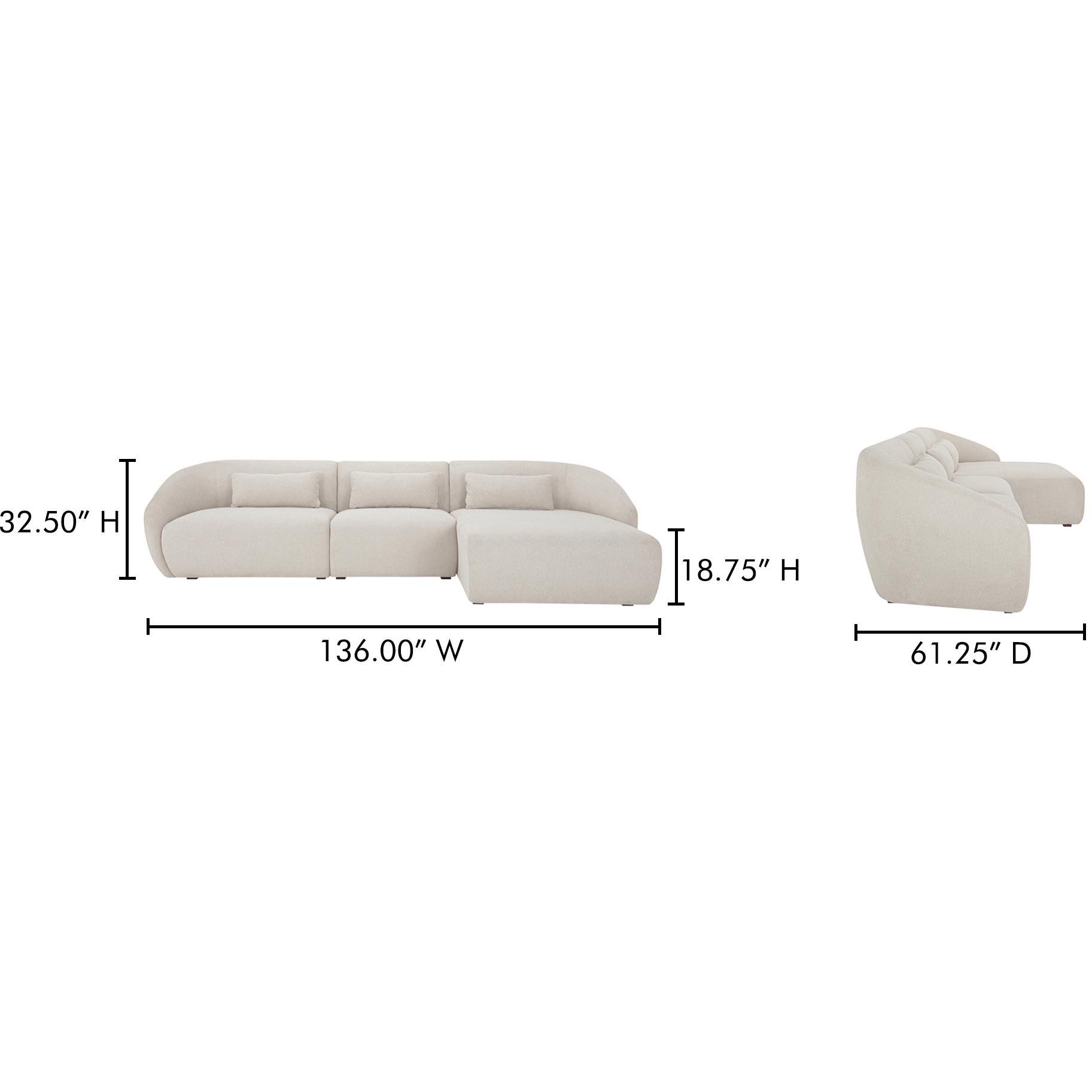 Amelia Lounge Modular Right Sectional Warm White 11 Amelia Lounge Modular Right Sectional Warm White - Image 11