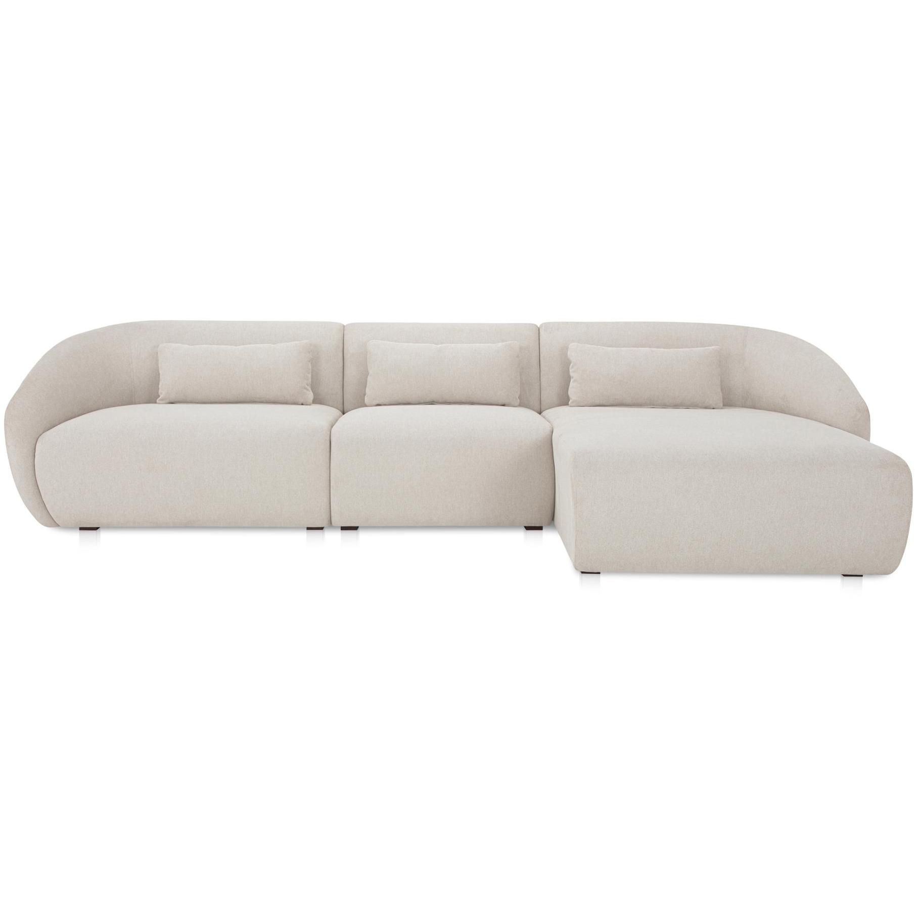 Amelia Lounge Modular Right Sectional Warm White