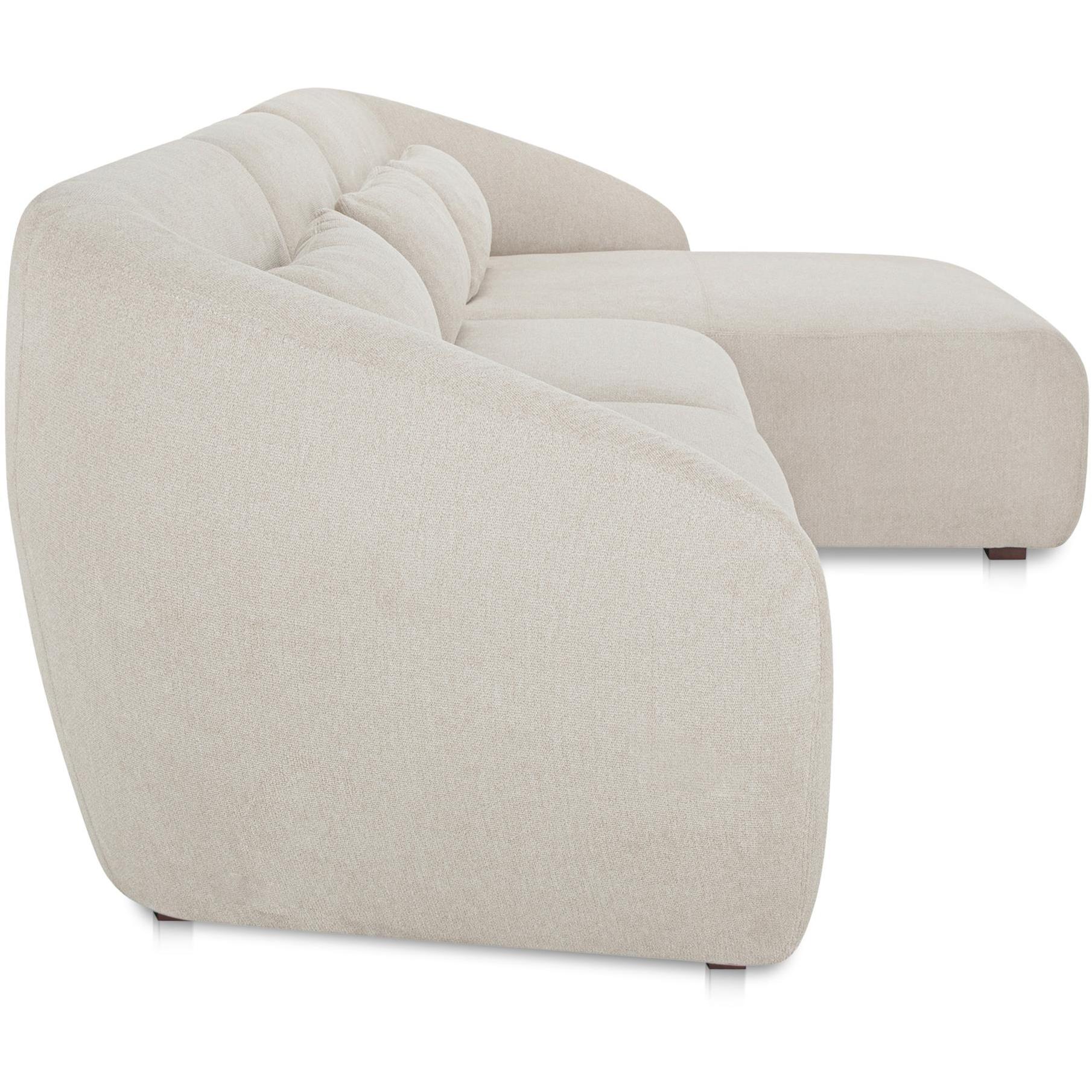 Amelia Lounge Modular Right Sectional Warm White 4 Amelia Lounge Modular Right Sectional Warm White - Image 4