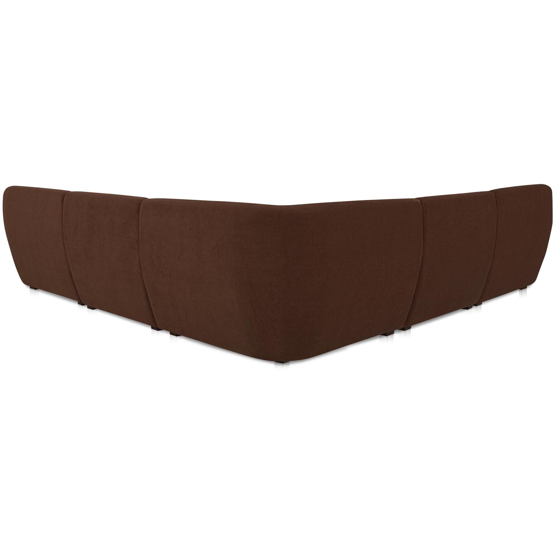 Amelia Classic L-Shaped Modular Left Sectional Chestnut 6 Amelia Classic L-Shaped Modular Left Sectional Chestnut - Image 6