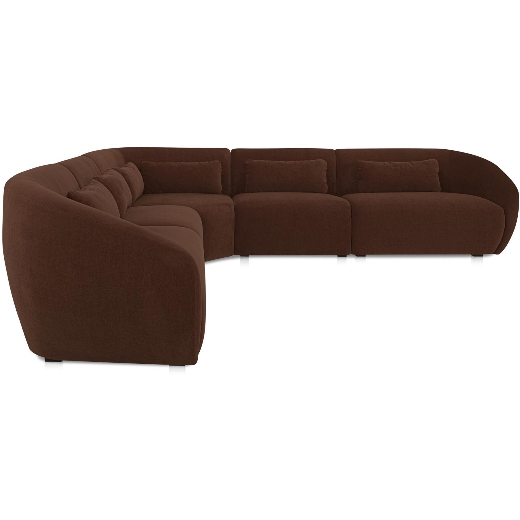 Amelia Classic L-Shaped Modular Left Sectional Chestnut 2 Amelia Classic L-Shaped Modular Left Sectional Chestnut - Image 2