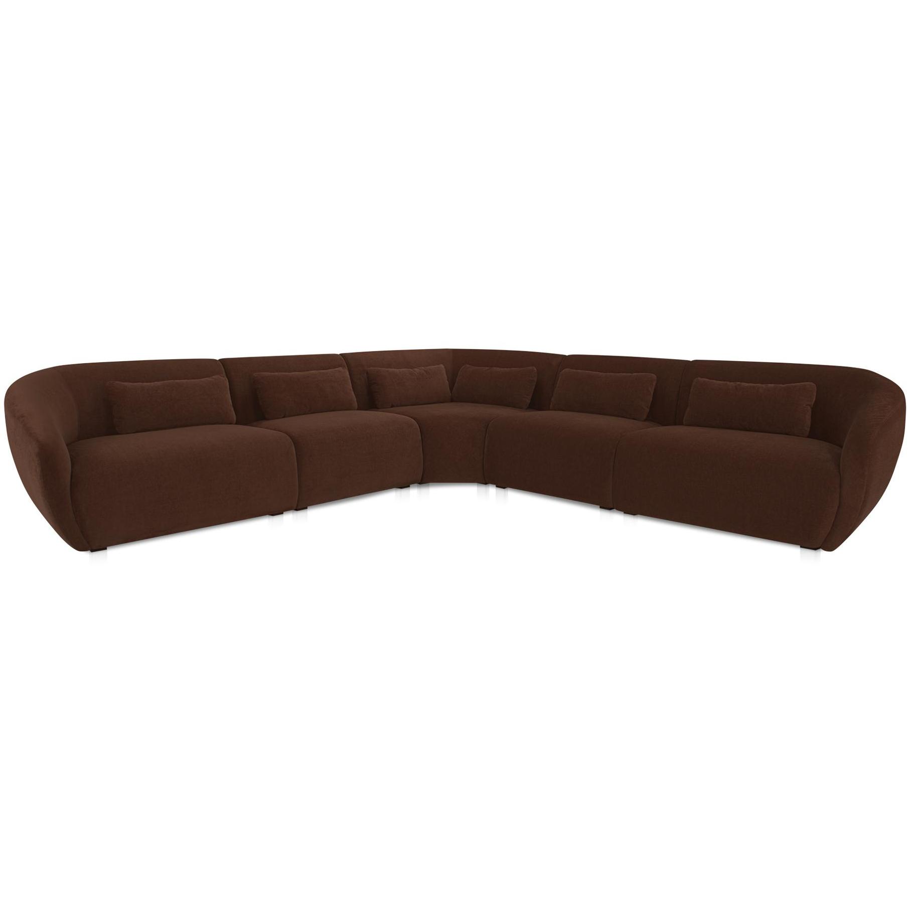 Amelia Classic L-Shaped Modular Left Sectional Chestnut
