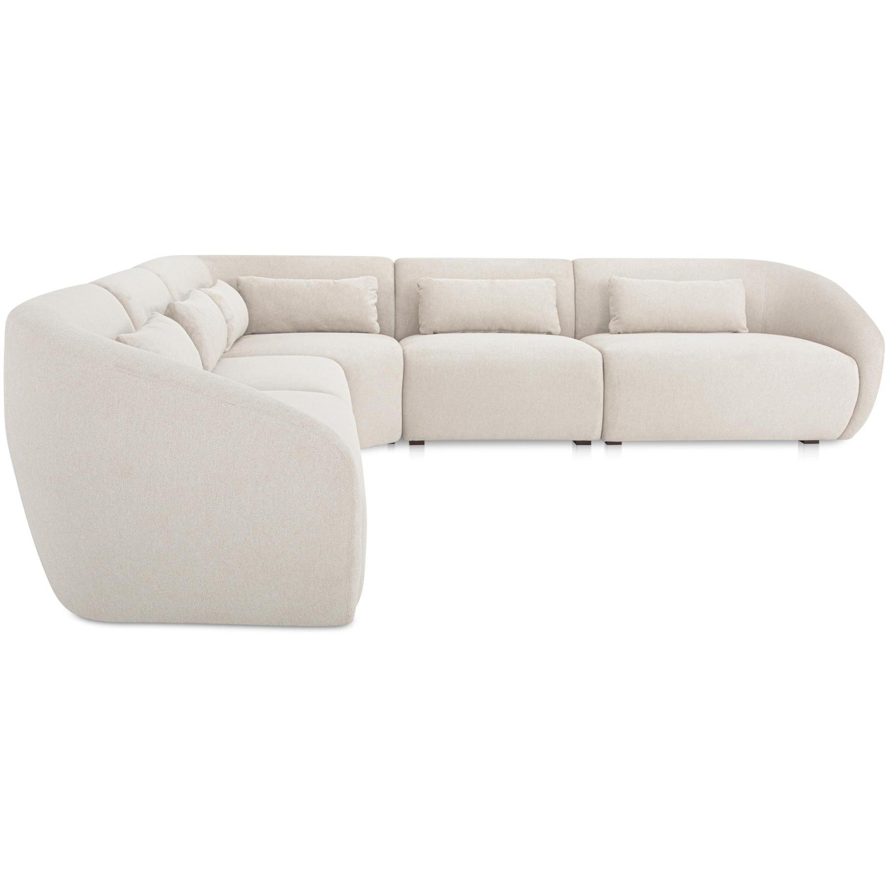 Amelia Classic L-Shaped Modular Left Sectional Warm White 2 Amelia Classic L-Shaped Modular Left Sectional Warm White - Image 2