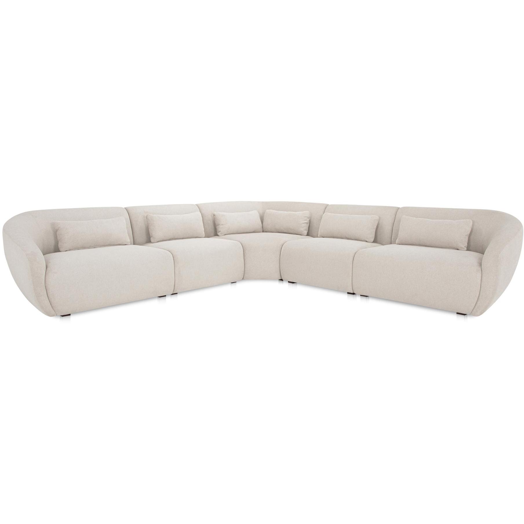 Amelia Classic L-Shaped Modular Left Sectional Warm White