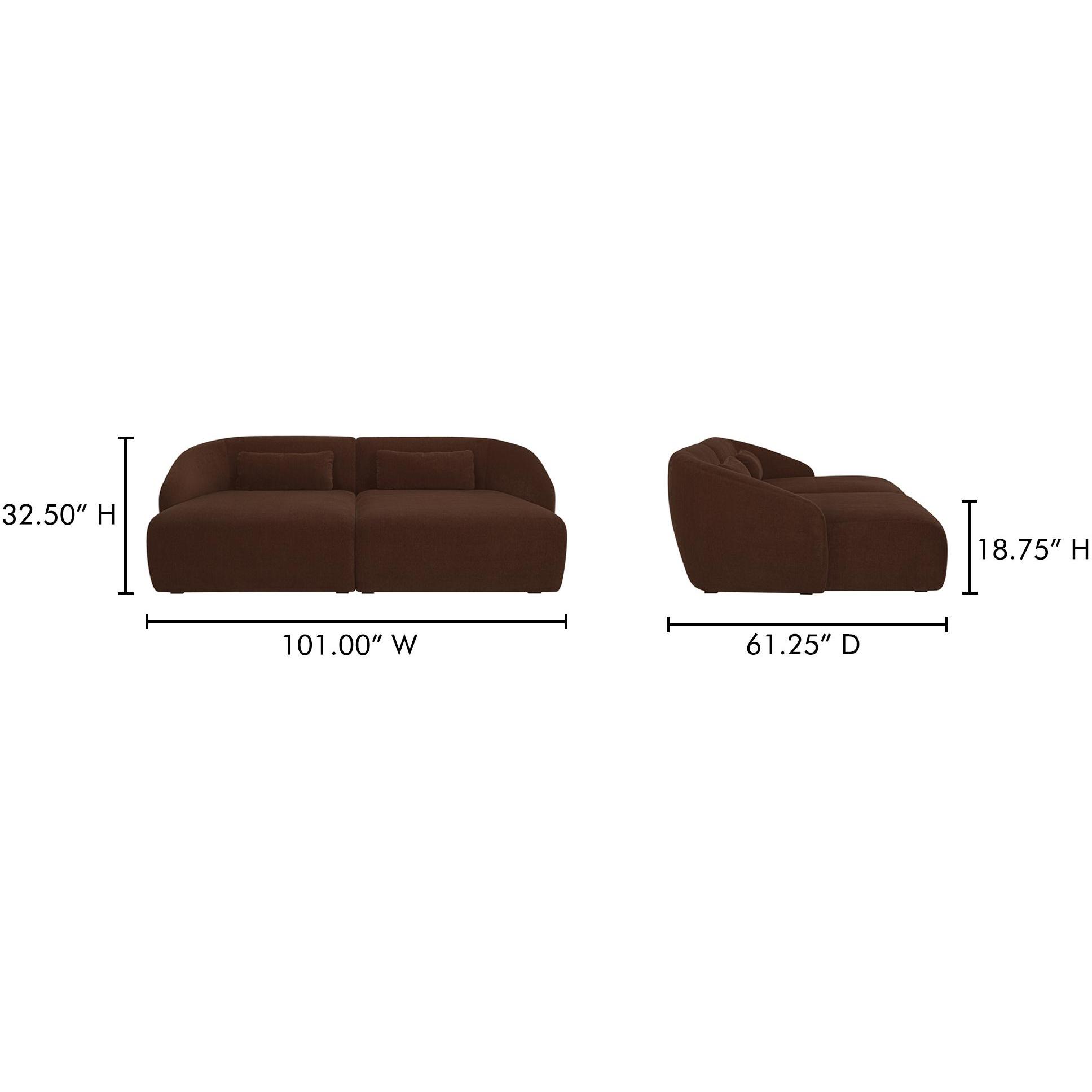 Amelia Double Chaise Modular Sectional Chestnut 9 Amelia Double Chaise Modular Sectional Chestnut - Image 9