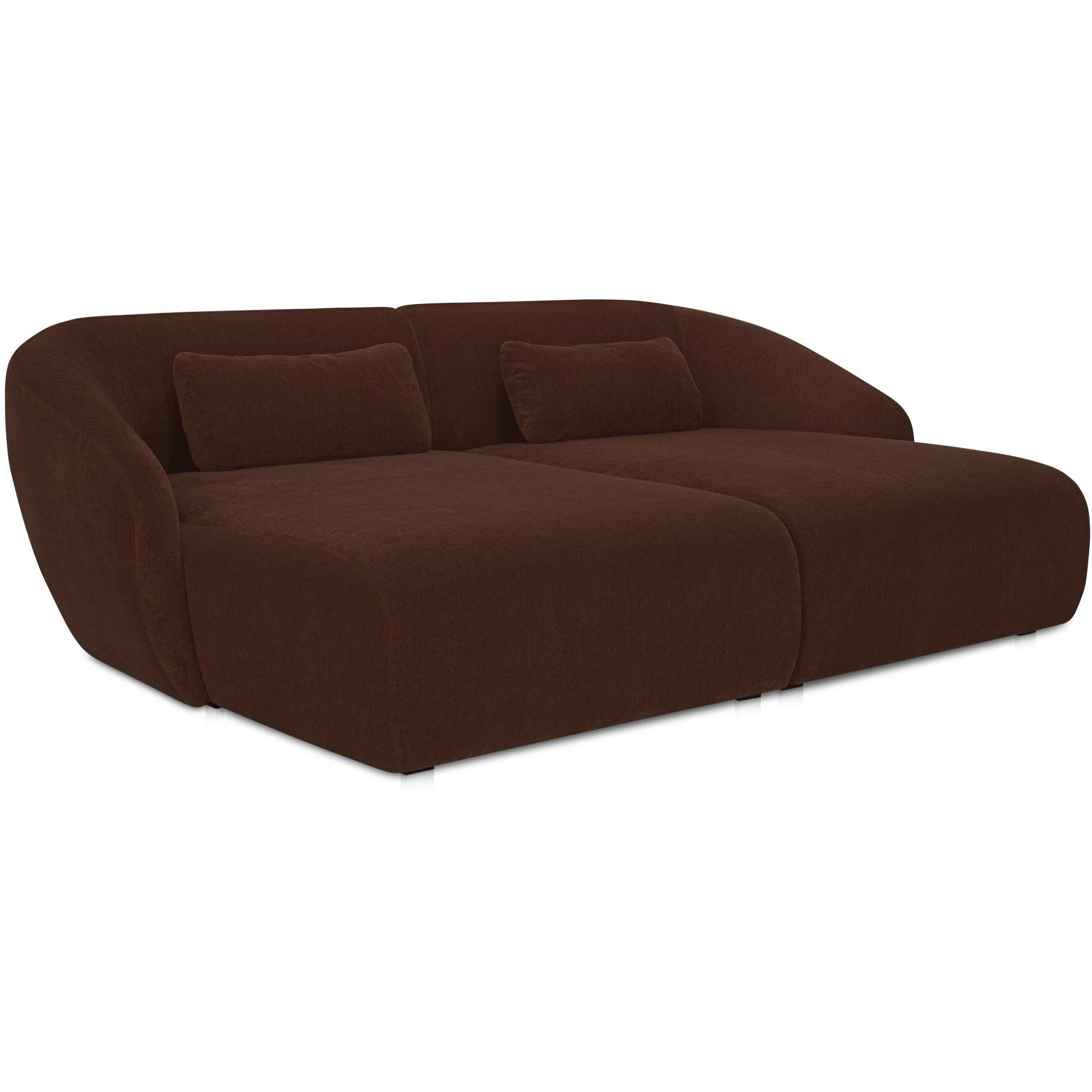 Amelia Double Chaise Modular Sectional Chestnut 2 Amelia Double Chaise Modular Sectional Chestnut - Image 2