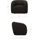 Faye Accent Chair Black Boucle FO-1028-02 FO 1028 02 70