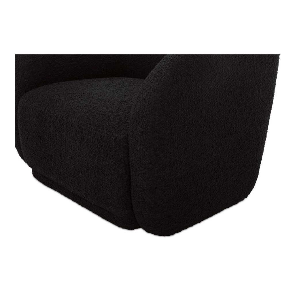 Faye Accent Chair Black Boucle - Image 5