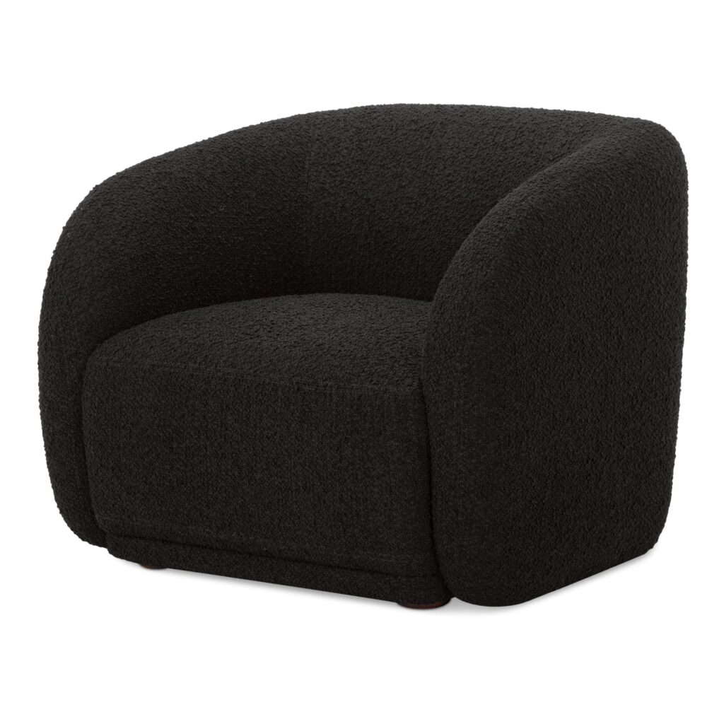 Faye Accent Chair Black Boucle - Image 2