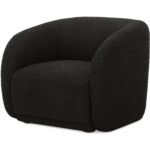 Faye Accent Chair Black Boucle FO-1028-02 FO 1028 02 Faye diagL shadsilo