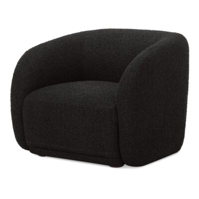 Faye Accent Chair Black Boucle FO-1028-02 FO 1028 02 Faye diagL shadsilo