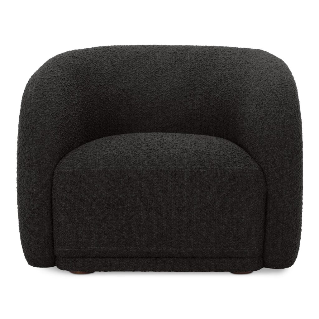 Faye Accent Chair Black Boucle