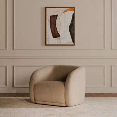 Faye Accent Chair Beige Boucle FO-1028-34 FO 1028 34 10