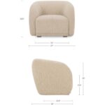 Faye Accent Chair Beige Boucle FO-1028-34 FO 1028 34 70