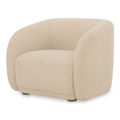 Faye Accent Chair Beige Boucle FO-1028-34 FO 1028 34 Faye diagL shadsilo