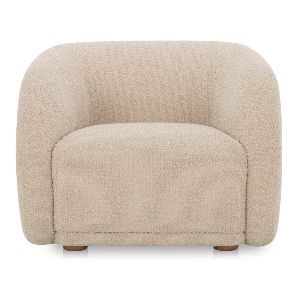 Faye Accent Chair Beige Boucle