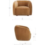 Faye Accent Chair Tan Faux Mohair FO-1028-40 FO 1028 40 70