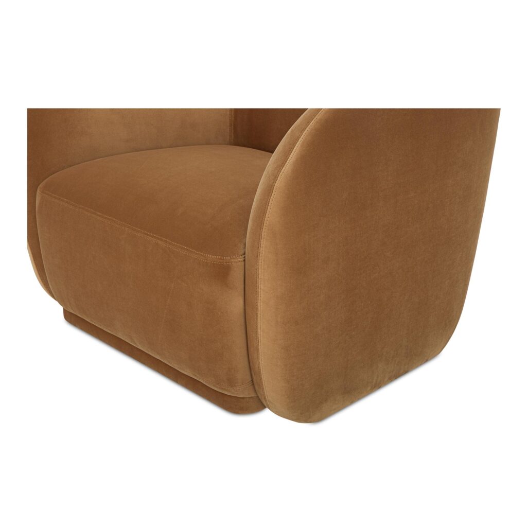 Faye Accent Chair Tan Faux Mohair - Image 5