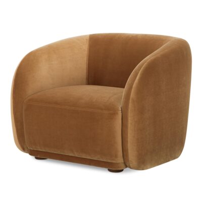 Faye Accent Chair Tan Faux Mohair FO-1028-40 FO 1028 40 Faye diagL shadsilo