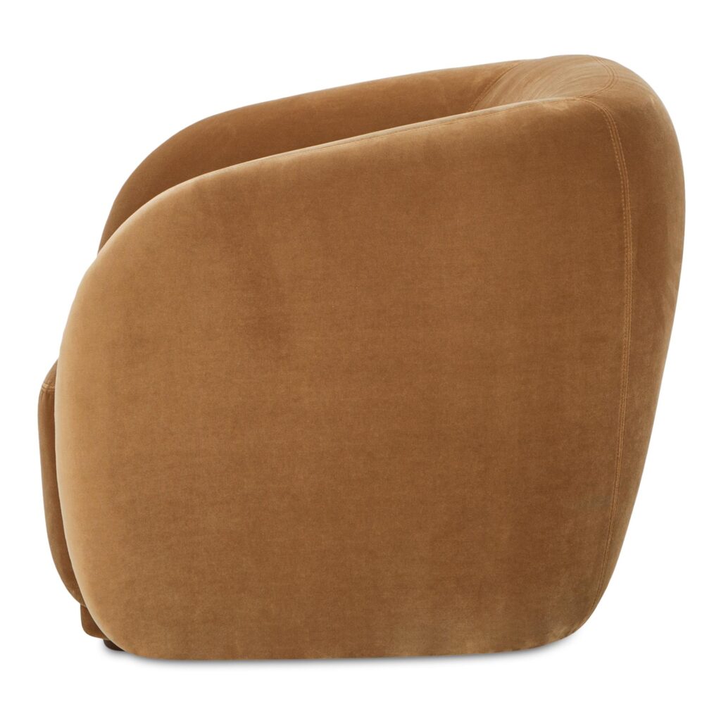 Faye Accent Chair Tan Faux Mohair - Image 3