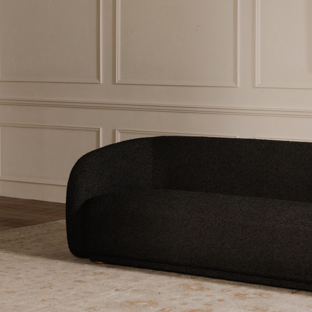 Faye Sofa Black Boucle - Image 7