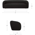 Faye Sofa Black Boucle 17 Faye Sofa Black Boucle FO-1029-02 FO 1029 02 70