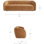 Faye Sofa Tan Faux Mohair FO-1029-40 FO 1029 40 70