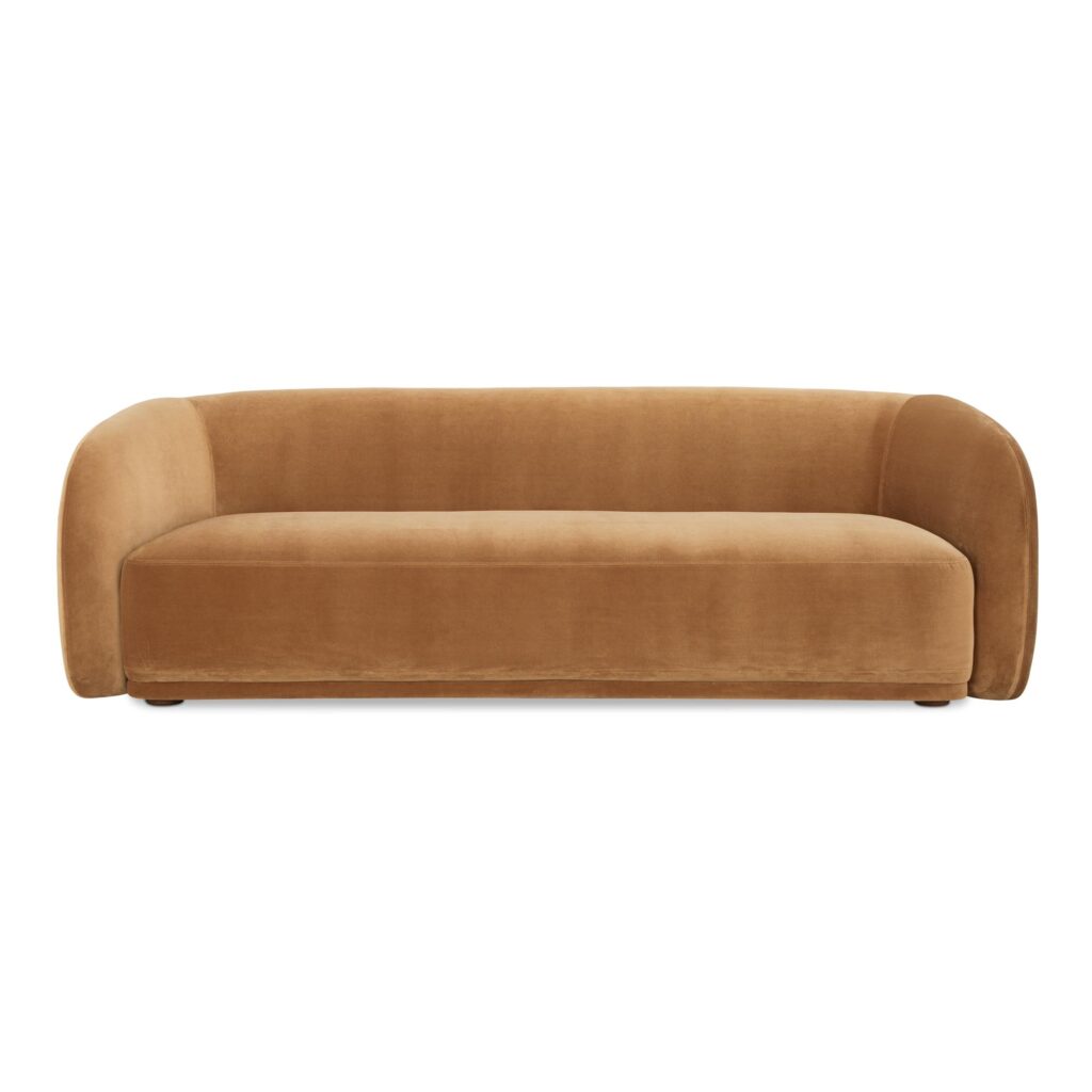 Faye Sofa Tan Faux Mohair