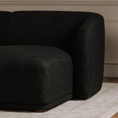 Faye Left Sectional Black Boucle FO-1030-02-L-0 FO 1030 02 L 0 10