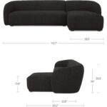 Faye Right Sectional Black Boucle FO-1030-02-R-0 FO 1030 02 R 0 70