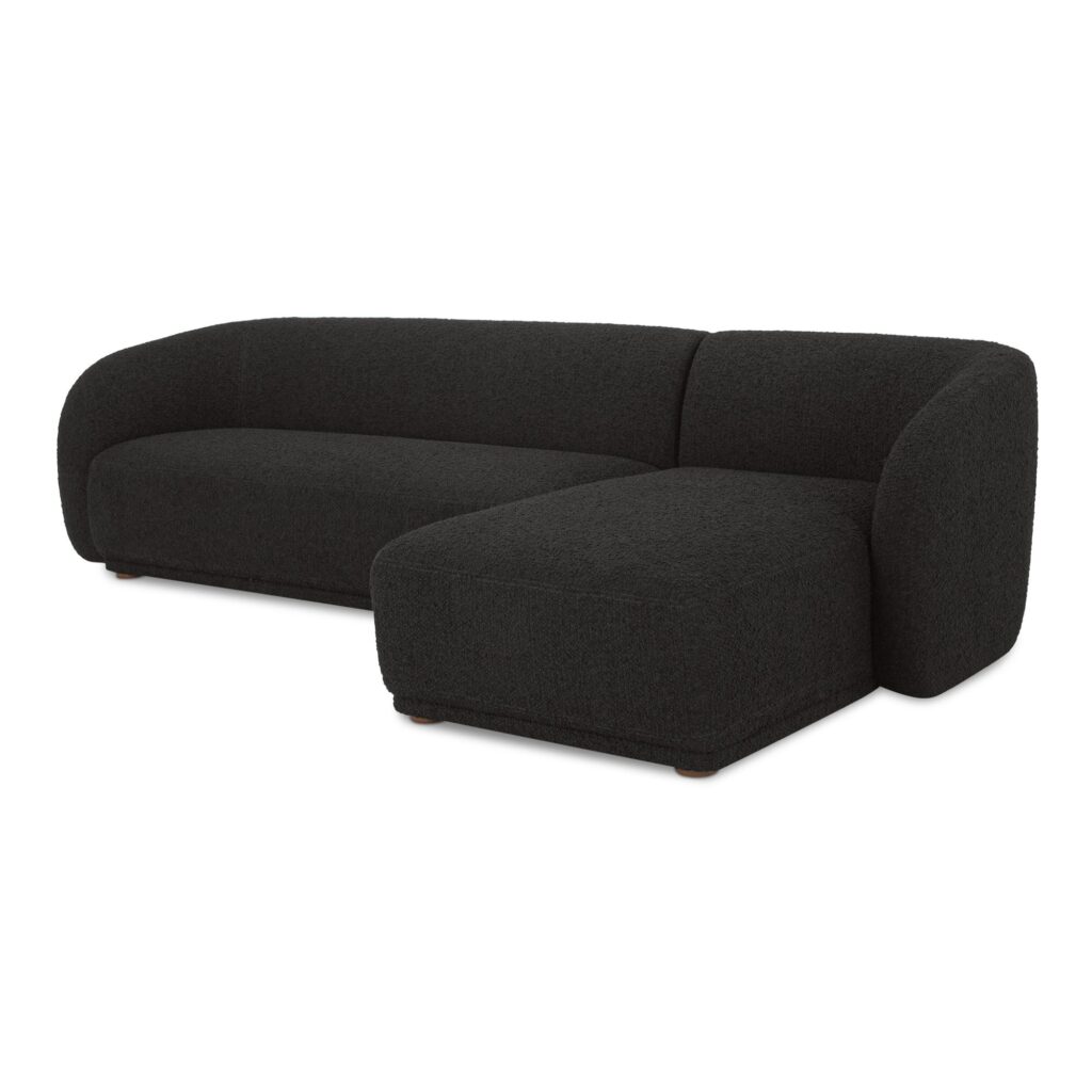 Faye Right Sectional Black Boucle - Image 2