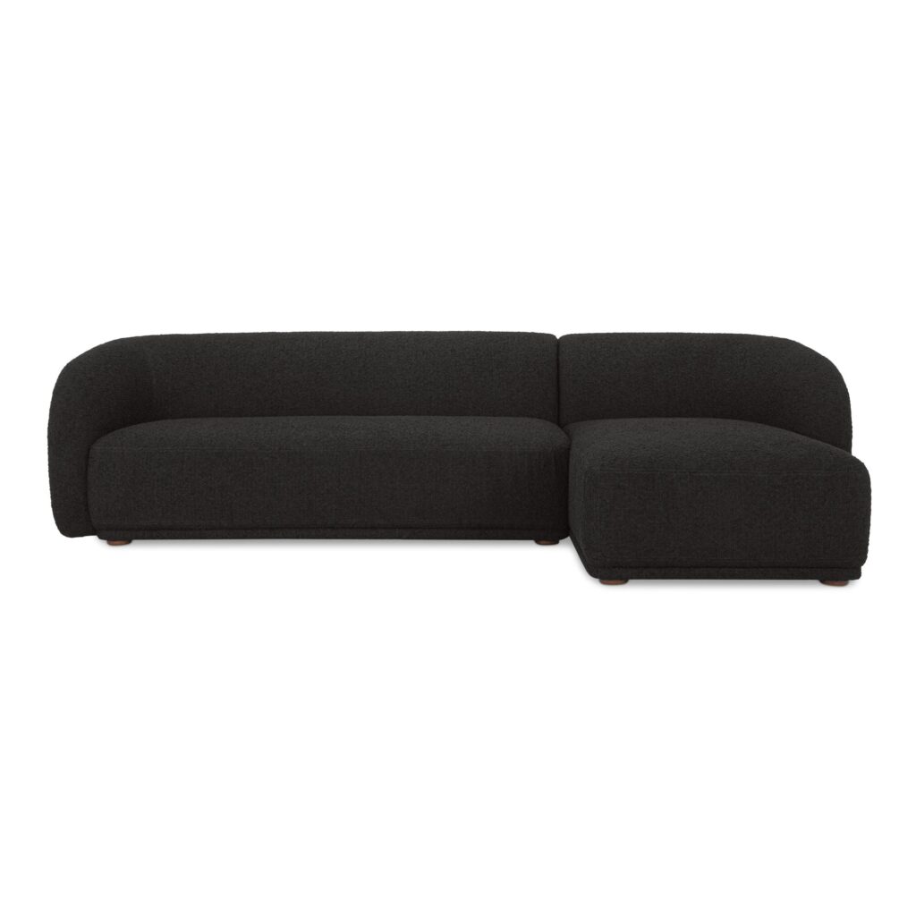 Faye Right Sectional Black Boucle