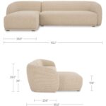 Faye Left Sectional Beige Boucle FO-1030-34-L-0 FO 1030 34 L 0 70