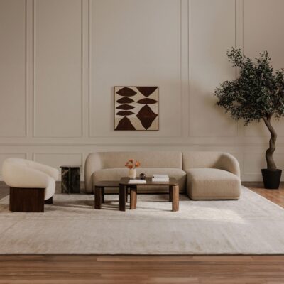 Faye Right Sectional Beige Boucle FO-1030-34-R-0 FO 1030 34 R 0 00