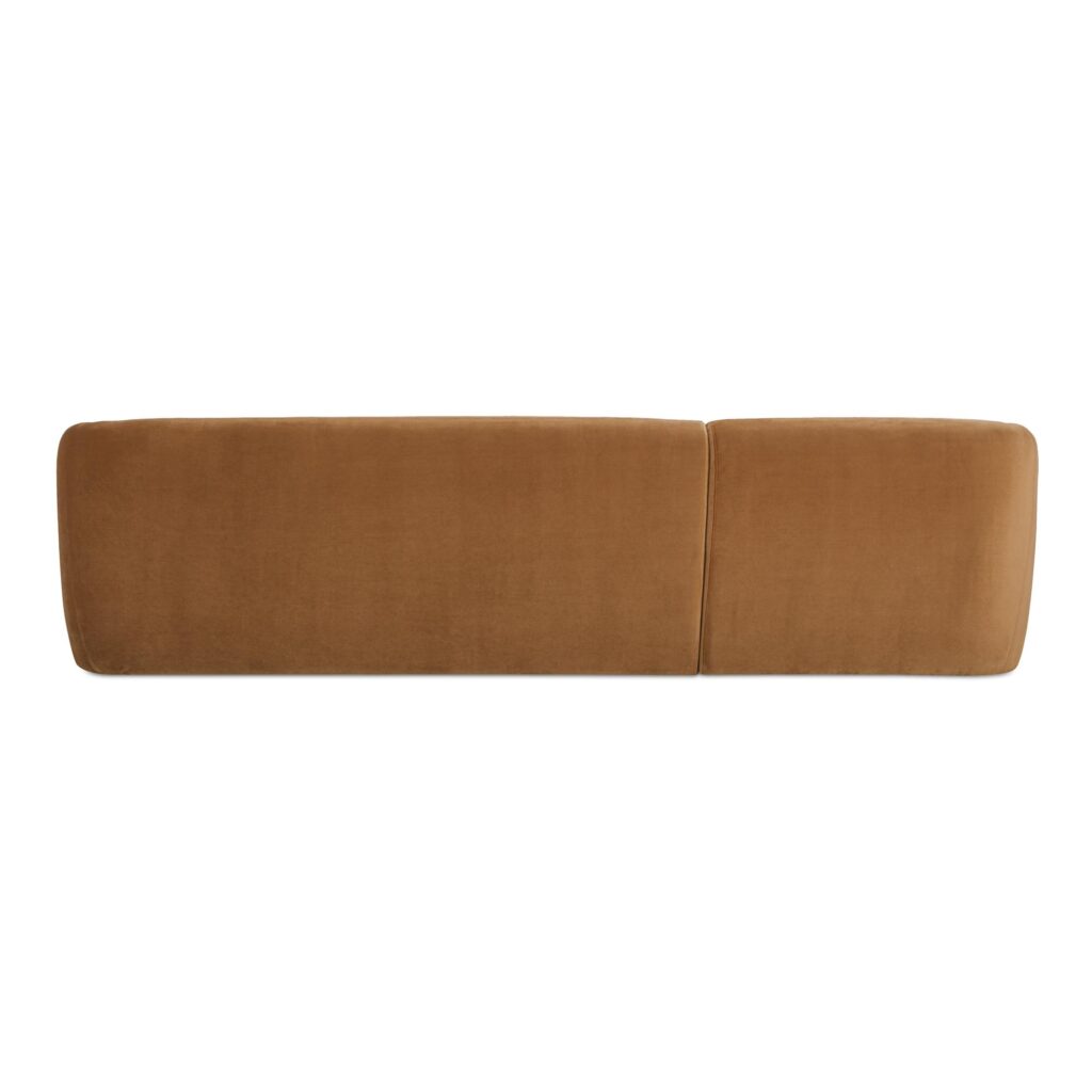 Faye Left Sectional Tan Faux Mohair - Image 4