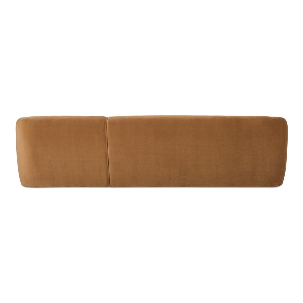 Faye Right Sectional Tan Faux Mohair - Image 4