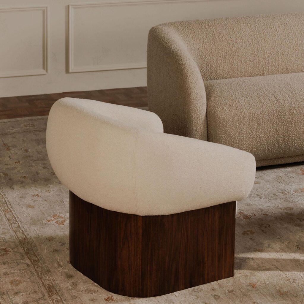 Otto Accent Chair Flecked Cream - Image 7