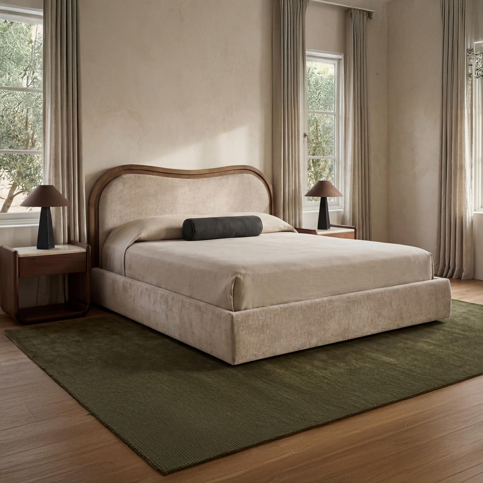 Camilla King Bed Oat 2 Camilla King Bed Oat - Image 2