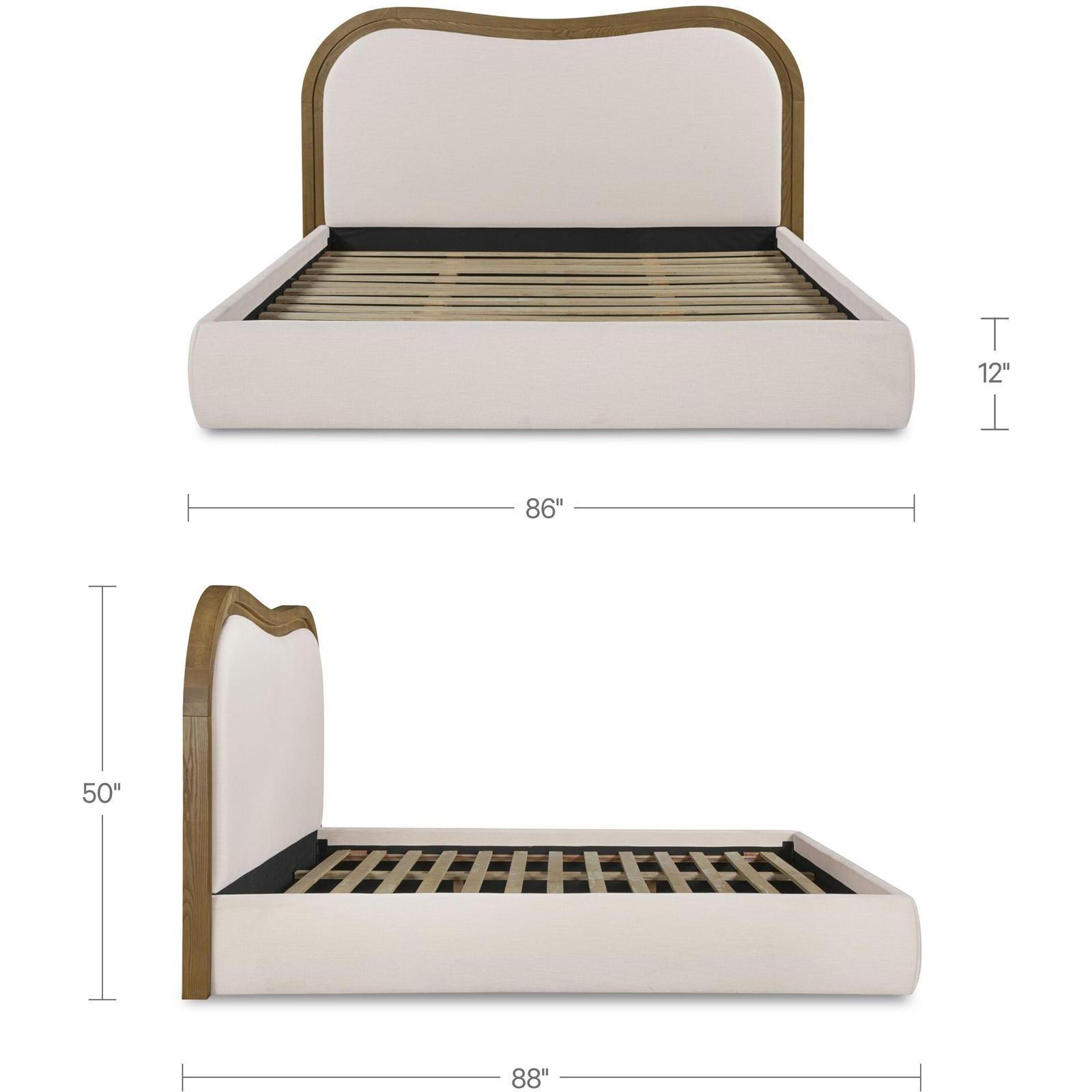 Camilla King Bed Oat 3 Camilla King Bed Oat - Image 3