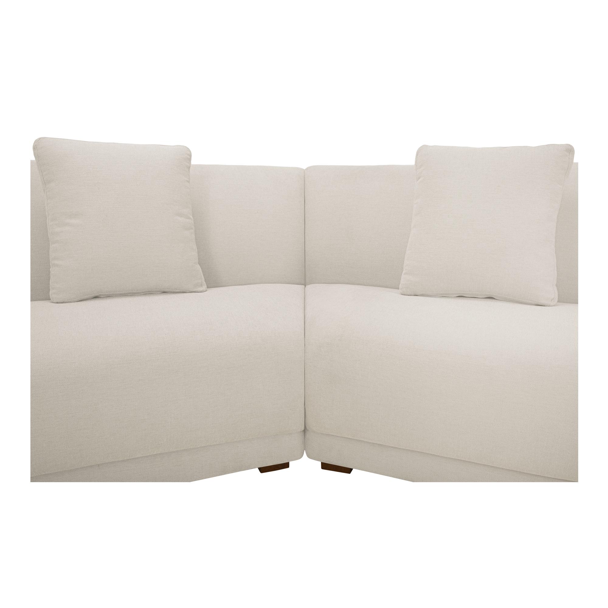 Fraser 3 Piece Modular Sectional with Slipper White 4 Fraser 3 Piece Modular Sectional with Slipper White - Image 4