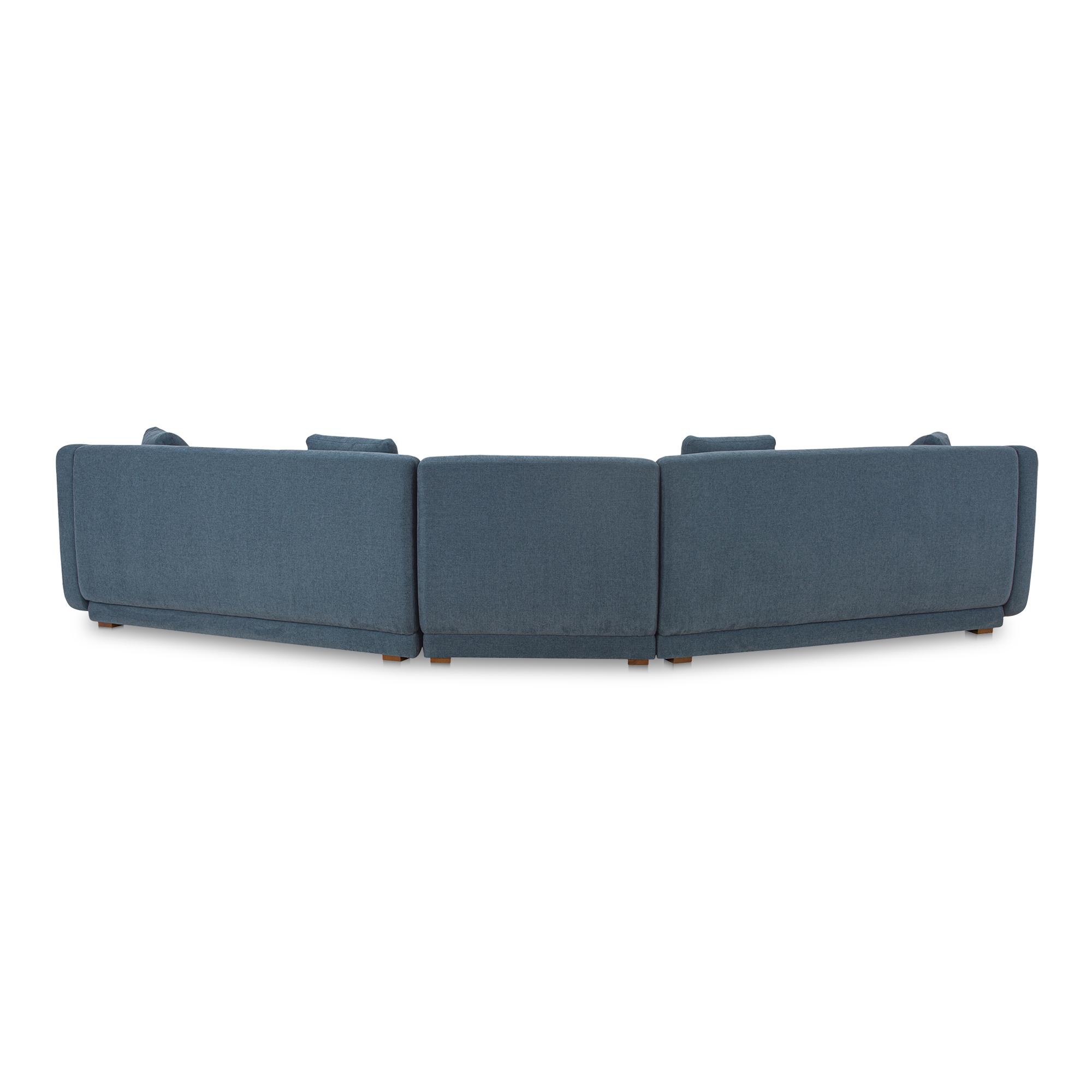 Fraser 3 Piece Modular Sectional with Slipper Deep Blue 3 Fraser 3 Piece Modular Sectional with Slipper Deep Blue - Image 3