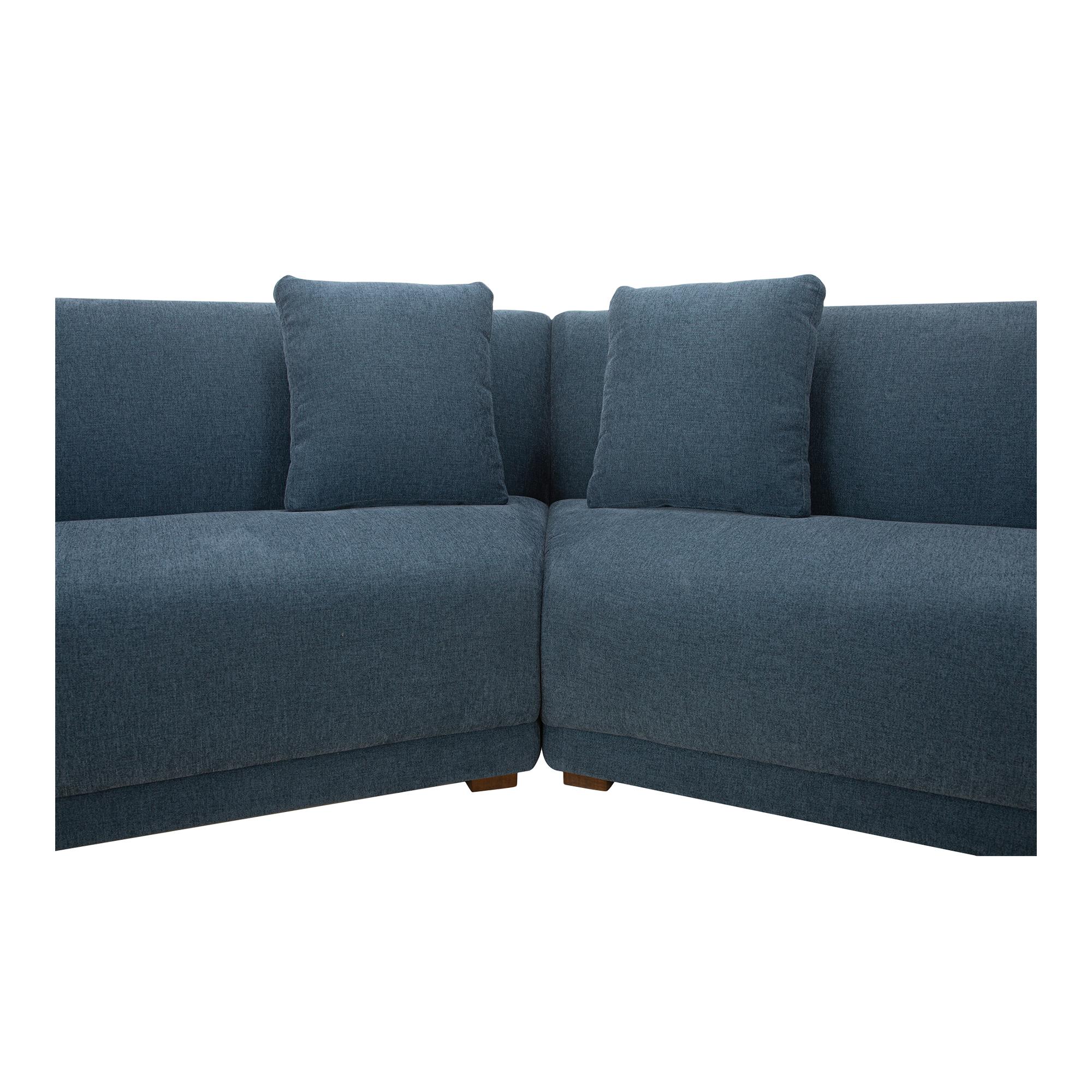 Fraser 3 Piece Modular Sectional with Slipper Deep Blue 4 Fraser 3 Piece Modular Sectional with Slipper Deep Blue - Image 4