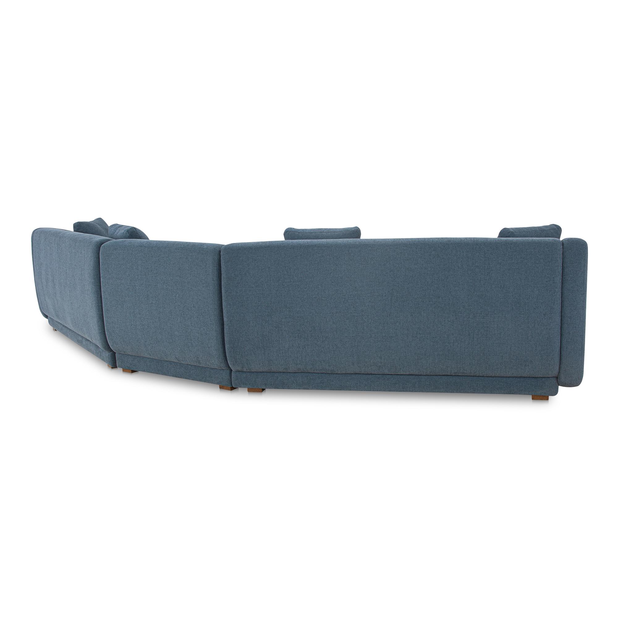 Fraser 3 Piece Modular Sectional with Slipper Deep Blue 2 Fraser 3 Piece Modular Sectional with Slipper Deep Blue - Image 2
