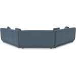 Fraser 3 Piece Modular Sectional with Wedge Slipper Deep Blue FO-1042-19 FO 1042 19 Fraser back shadsilo