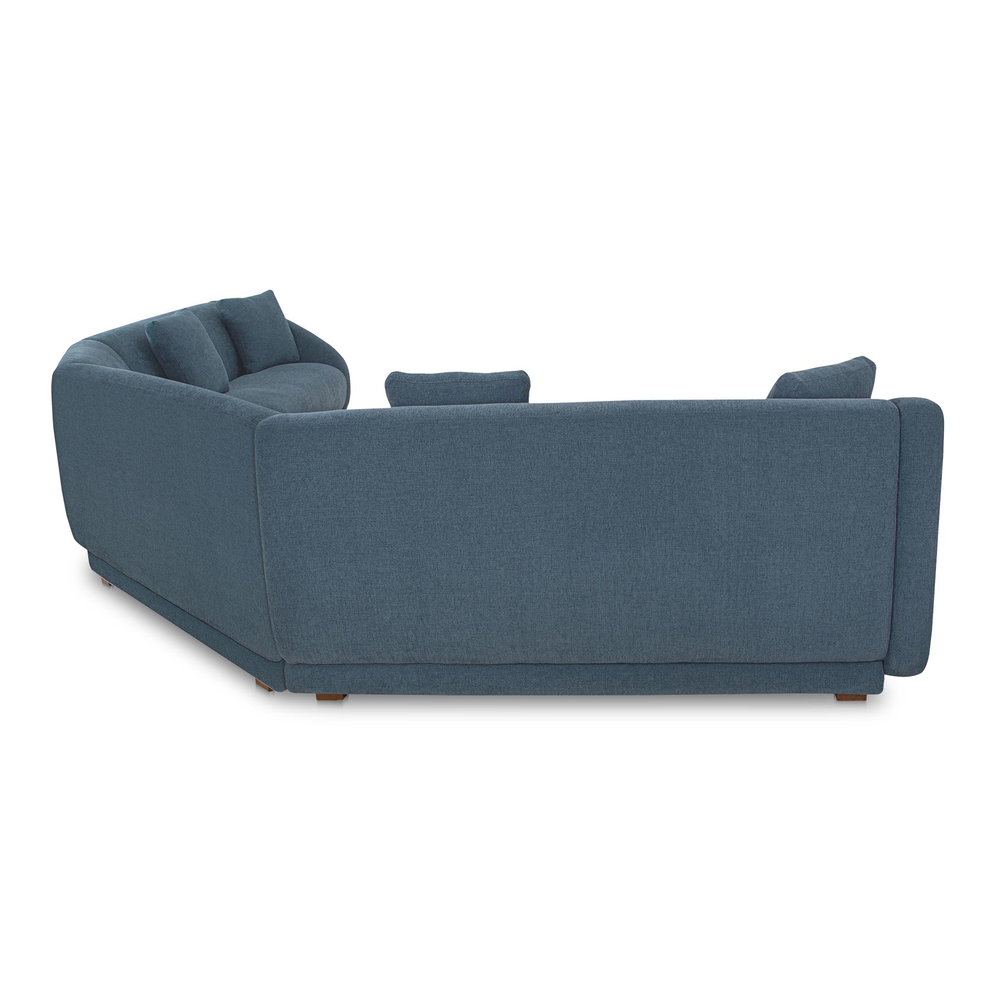 Fraser 4 Piece Modular Sectional Deep Blue 2 Fraser 4 Piece Modular Sectional Deep Blue - Image 2